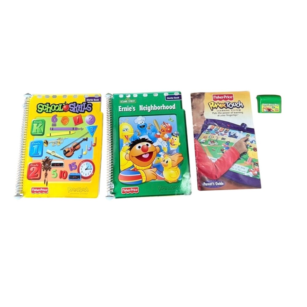 Fisher Price PowerTouch Learning System Purple Sesame Street School Skills Set - Picture 3 of 5